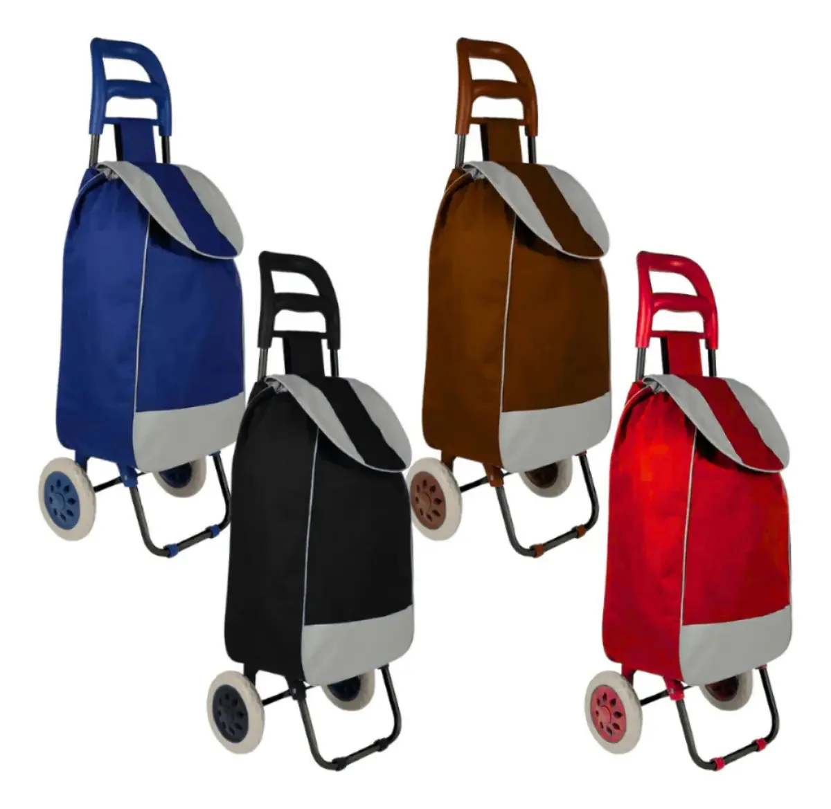 Carrinho De Compras Feira 2 Rodas Dobravel Reforcados 30 Kg Ref Bs626