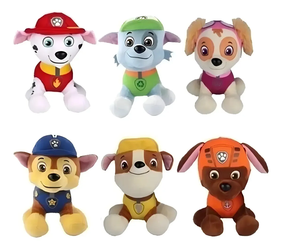 Kit C/2 Pelúcias ABC Patrulha Canina 20cm - Brincar e Colecionar