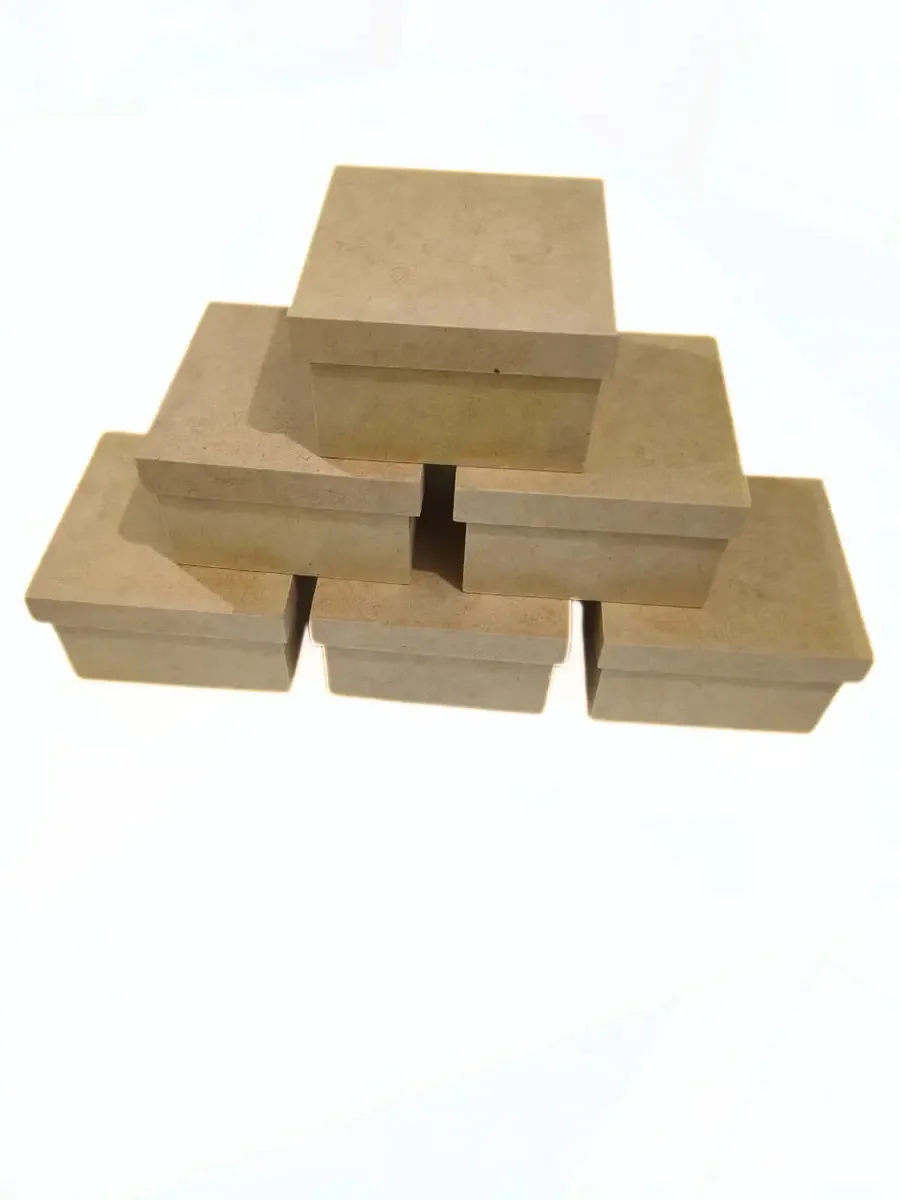 Kit 6 Caixas 12x12x7 em MDF Cru 3mm Presente Lembrancinhas Organizadora Casamentos Batizado Padrinhos Caixinha
