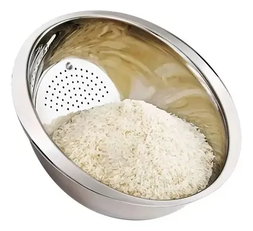 Escorredor De Inox Multiuso Arroz Frutas Legumes 20cm