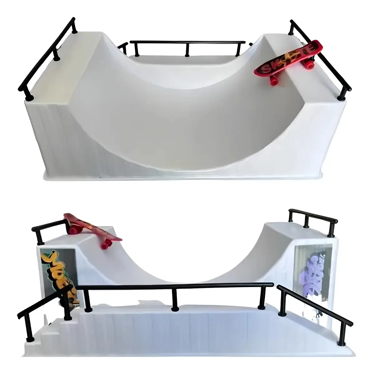 Brinquedo Pista Skate De Dedo Half Radical Manobras Rampa