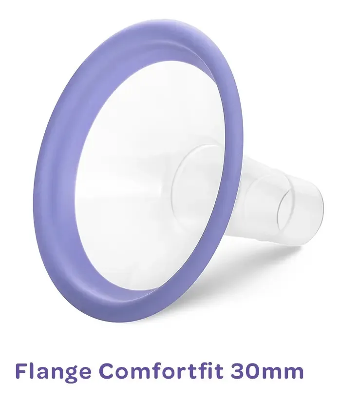 Bombinhas de tirar leite Lansinoh Flange Comfortfit 30mm transparente/roxo