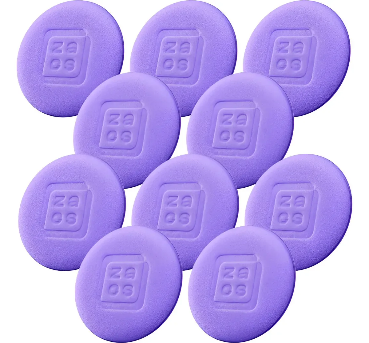 Aplicador Espuma Grande Zacs Automotiva Cera Kit 10 Unidade Cor Roxo