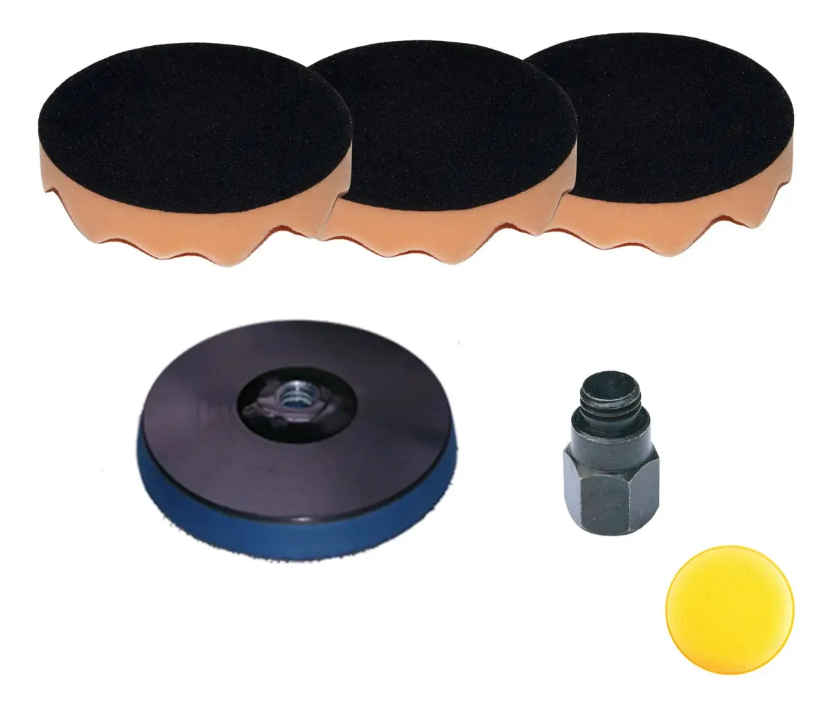 3 Boinas De Corte 5 Polegadas + Suporte + Adaptador