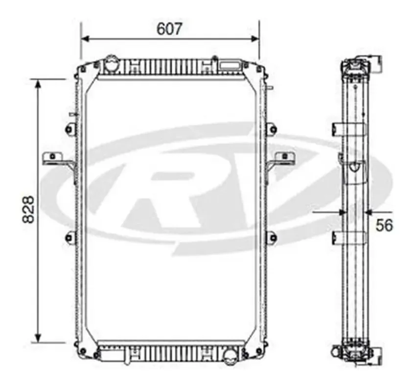 Radiador Visconde 12090, refrigeração do motor