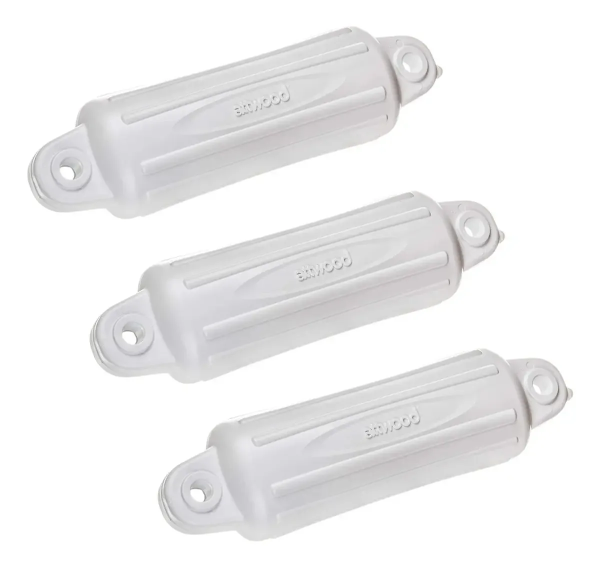 Kit com 3 Defensas Náuticas Attwood G5+ Brancas de 71 x 20 cm
