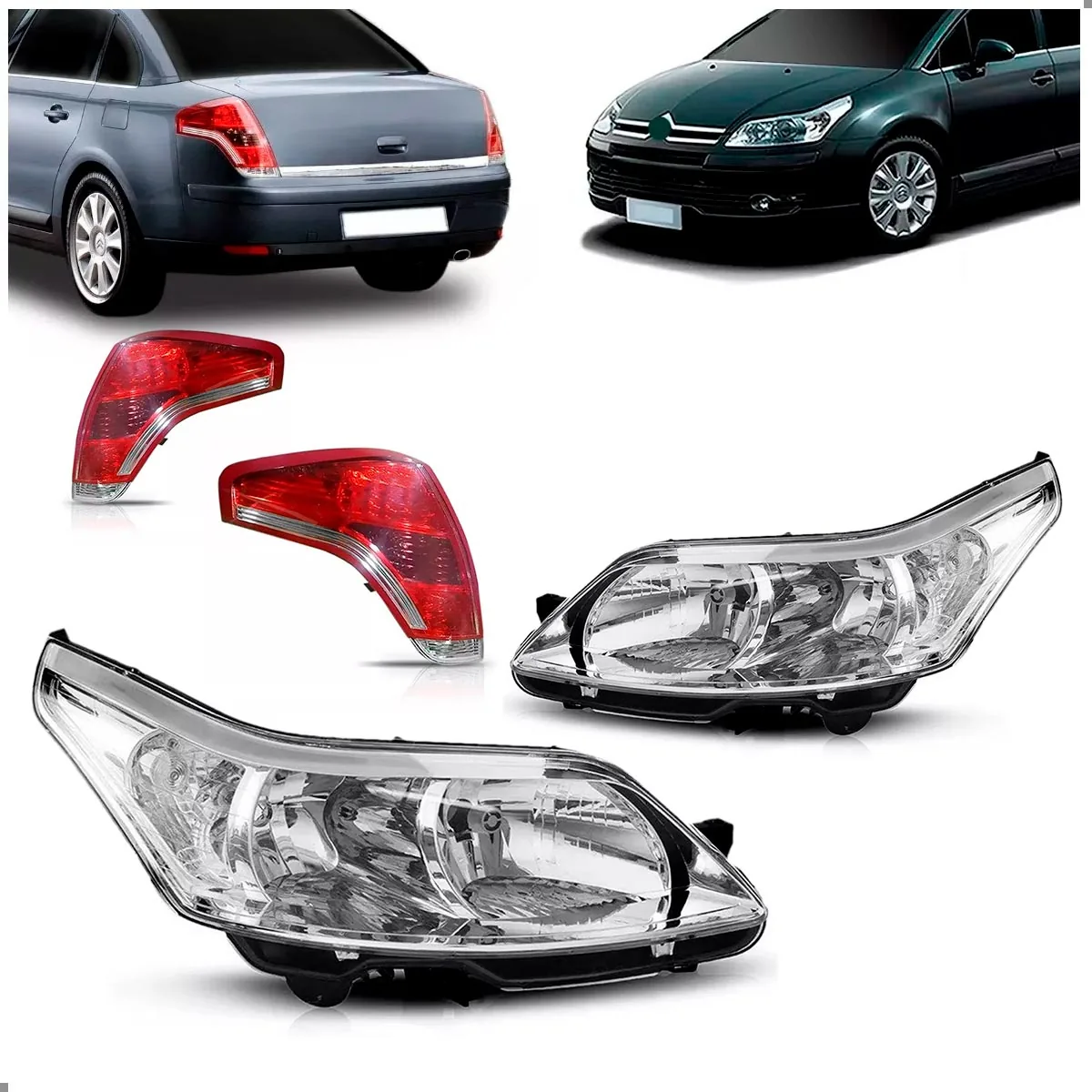 Kit Farois E Lanternas C4 Pallas Sedan 2008 09 10 11 A 2014