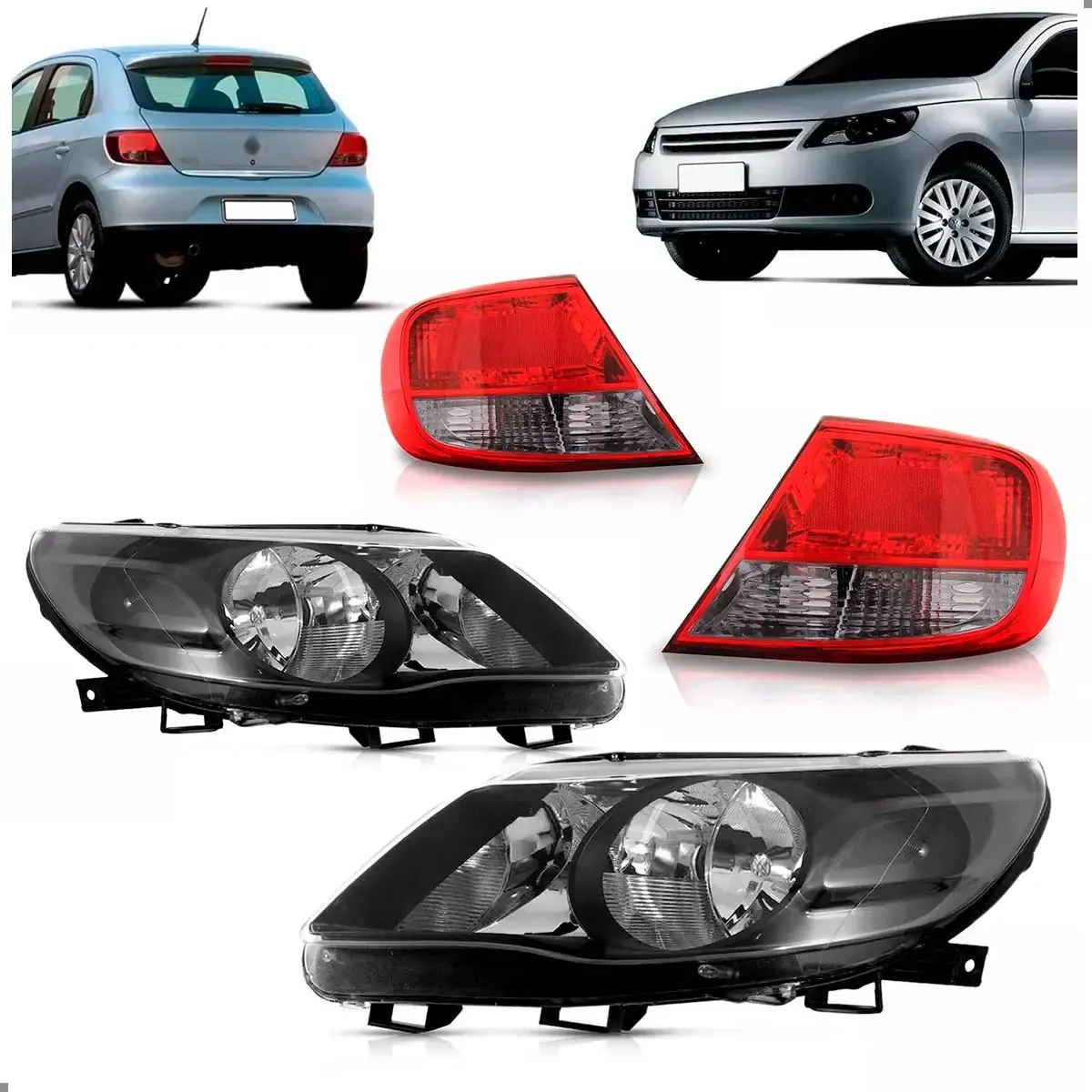 Kit Farois Gol G5 Gv 2009 2010 2011 2012 E Lanternas Fume