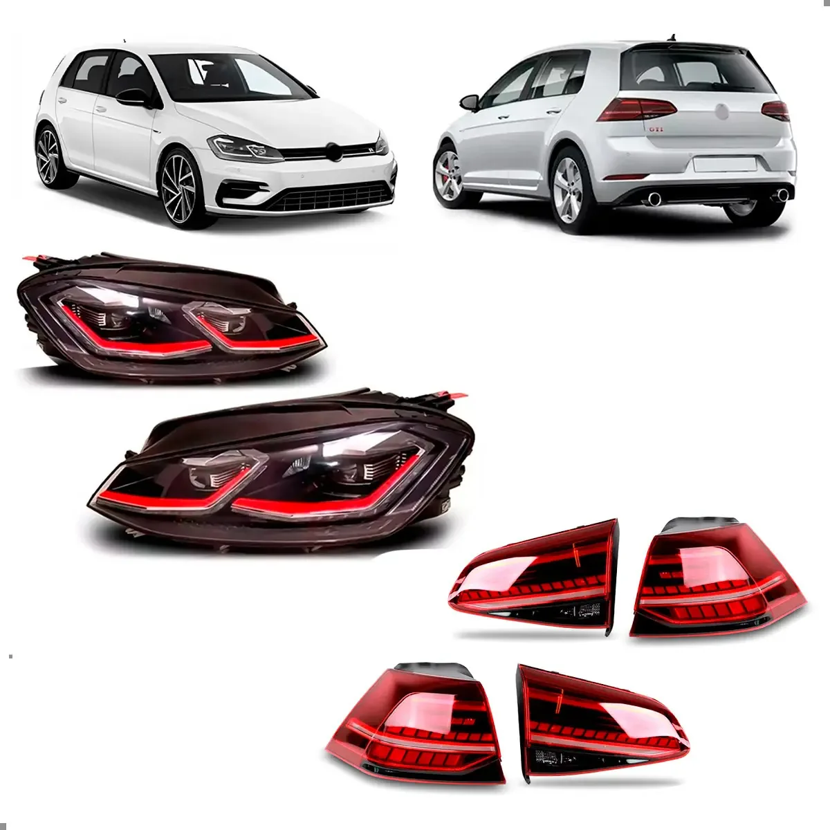 Kit Golf Gti Mk7 2018 A 2020 Par Farois E Jogo Lanternas Led Lado Ambos Lados