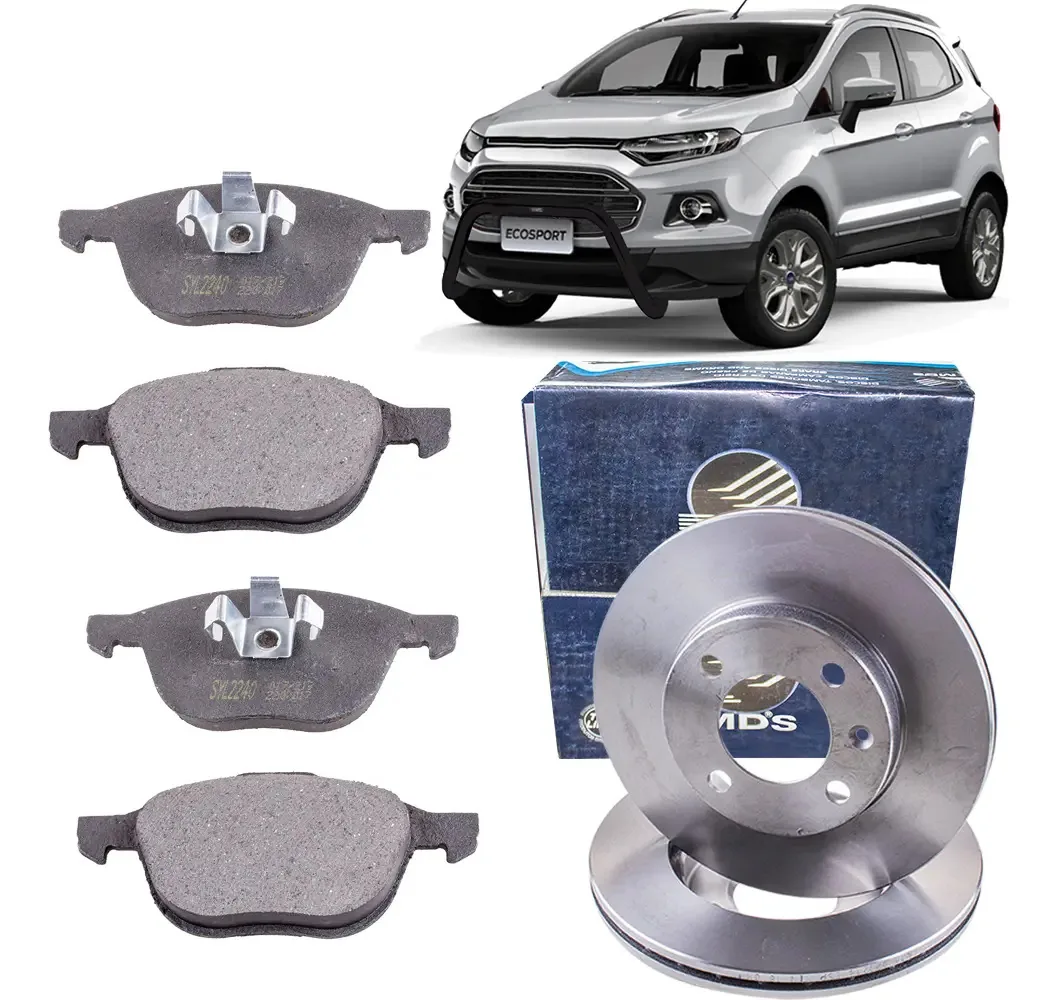 Kit Pastilha + Disco Freio Ecosport 2013 2014 2015 2016