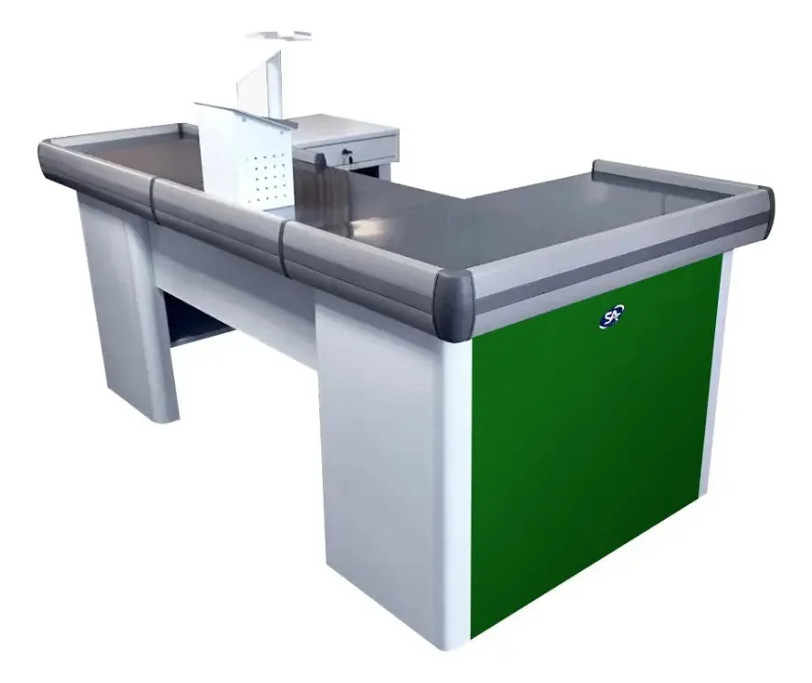 Caixa de Supermercado U Sa Gondolas Check-Out 2M Verde Bilateral 2m Aço