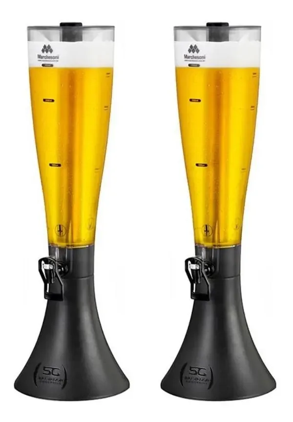 2 Torres De Chopp Tulipa 3,5l Super Gelada - Marchesoni N