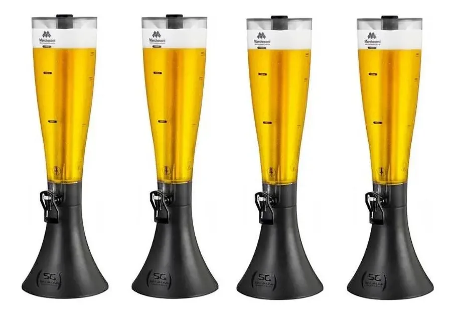 4 Torres De Chopp Tulipa 3,5l Super Gelada - Marchesoni N