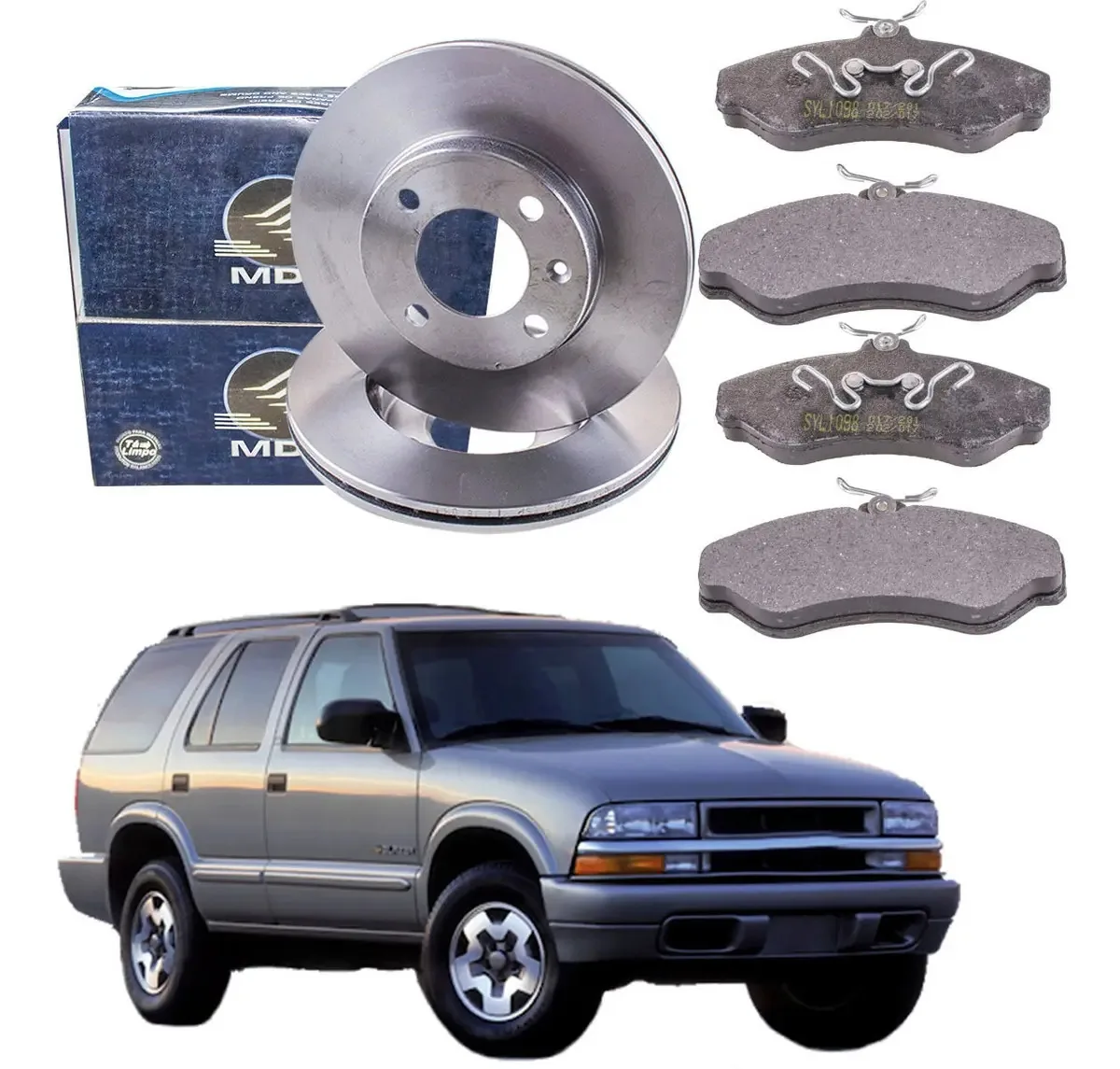 Kit Disco Freio + Pastilha Dianteiro Blazer 4x2 1997 1998