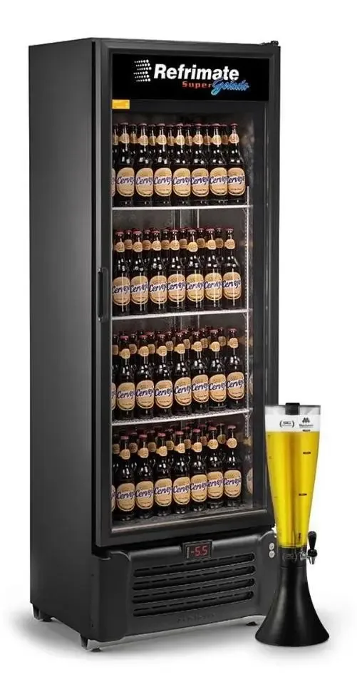 Cervejeira Porta De Vidro Vcc505v Preta E Chopeira 3,5l Cor Preto