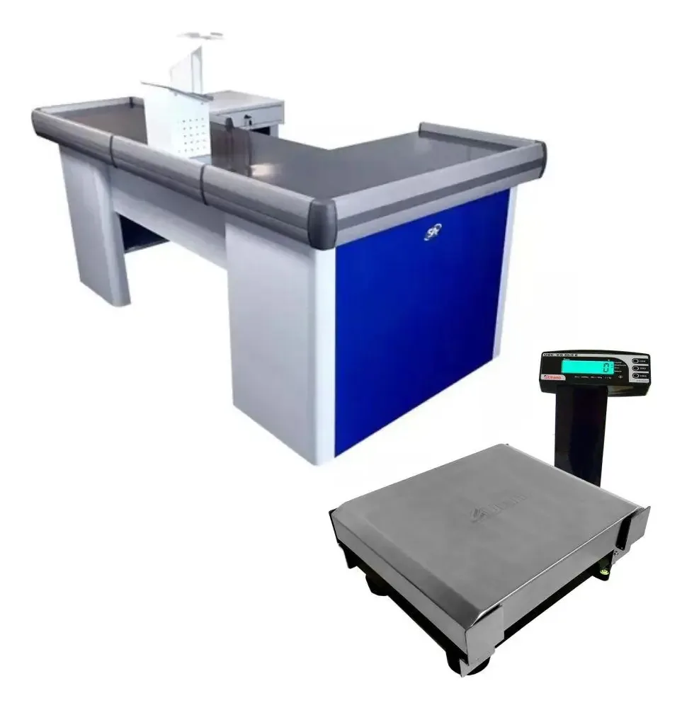 Caixa Empacotador Azul 2m Checkout E Balança 30kg Urano Azul