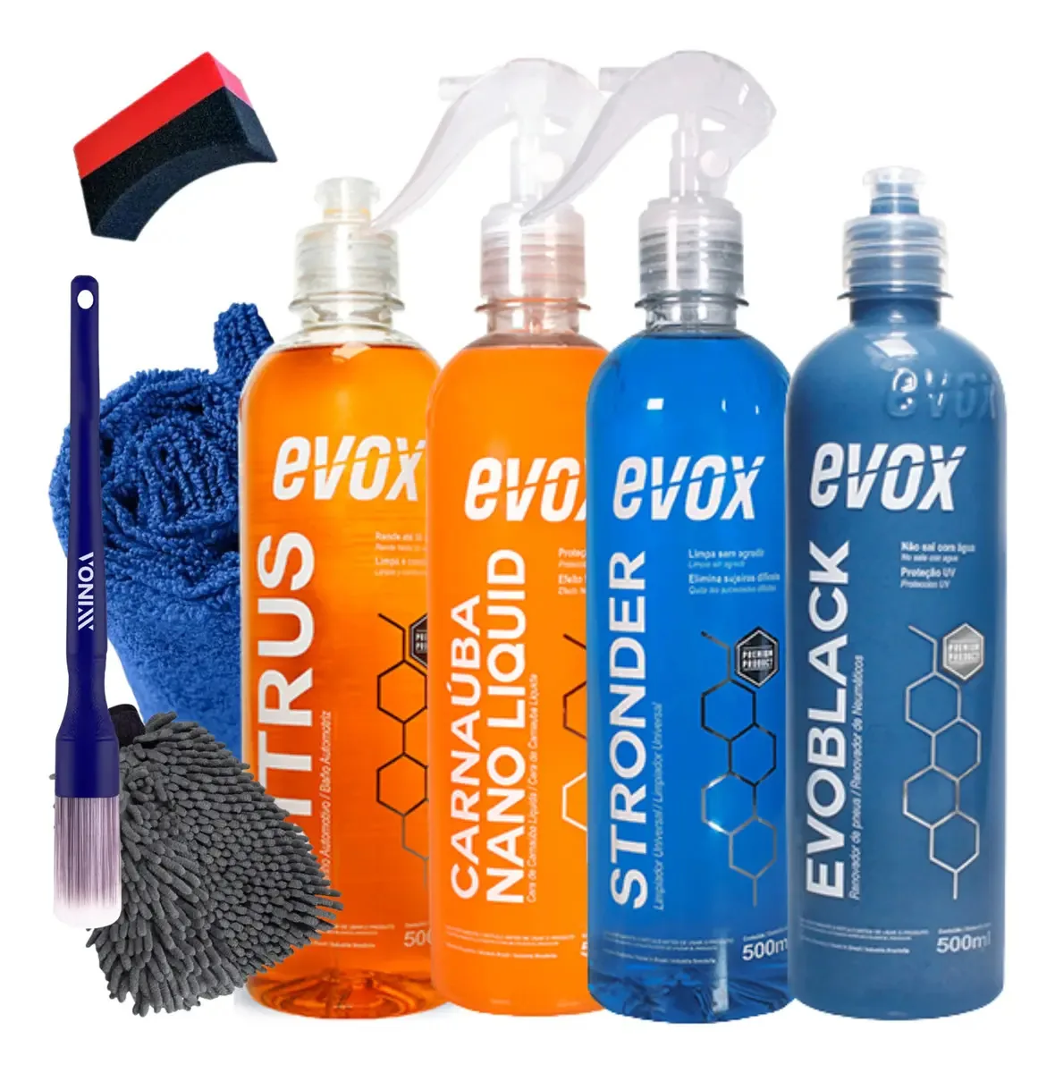 Kit Limpeza Evox Citrus Nanoliquid Stronder Evoblack