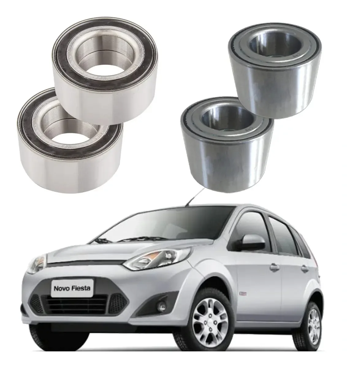 Kit Rolamento Roda Dianteira E Traseira Fiesta 1.6 2003 2004