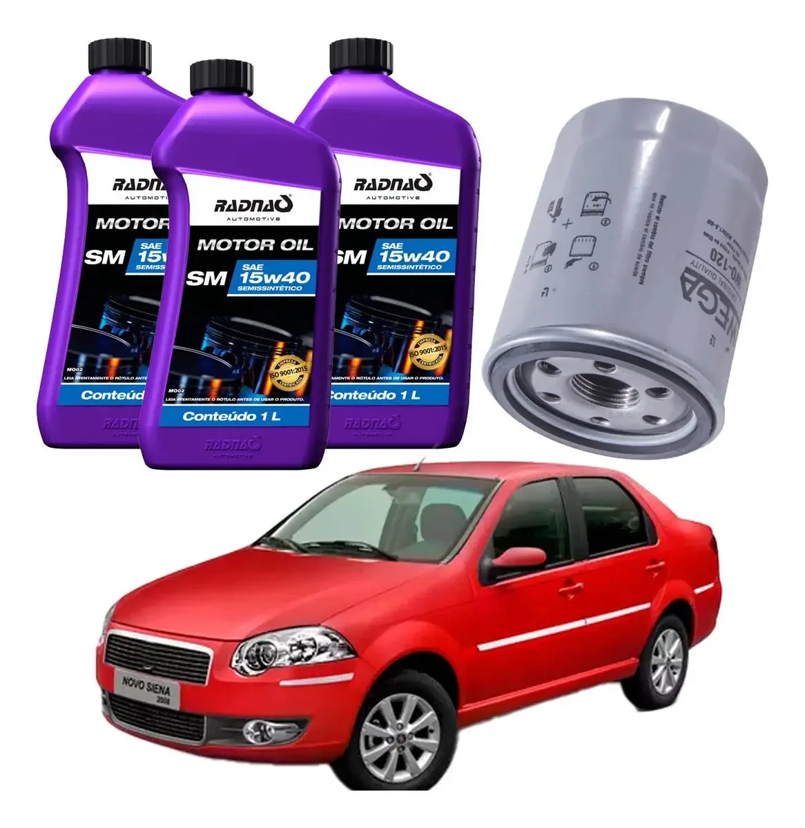 Troca De Óleo + Filtro Óleo Fiat Siena 1.0 8v 2004 Ate 2008