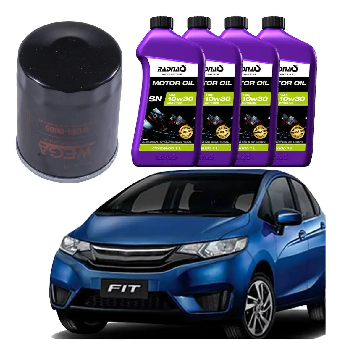 Troca De Óleo + Filtro Óleo Honda Fit Lxl 1.4 16v 2003/2008