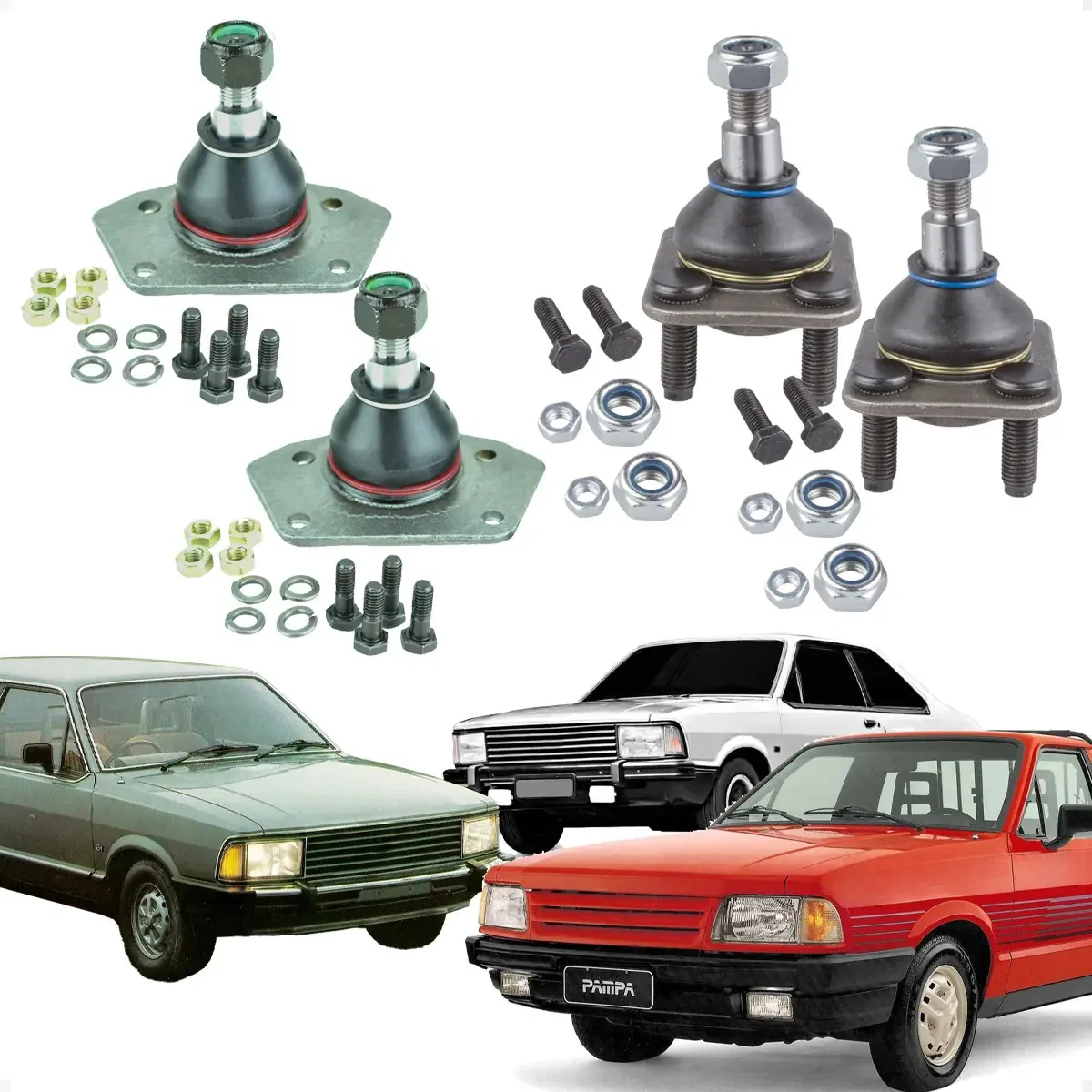Kit 4 Pivôs Da Bandeja Pampa 1982 A 1997