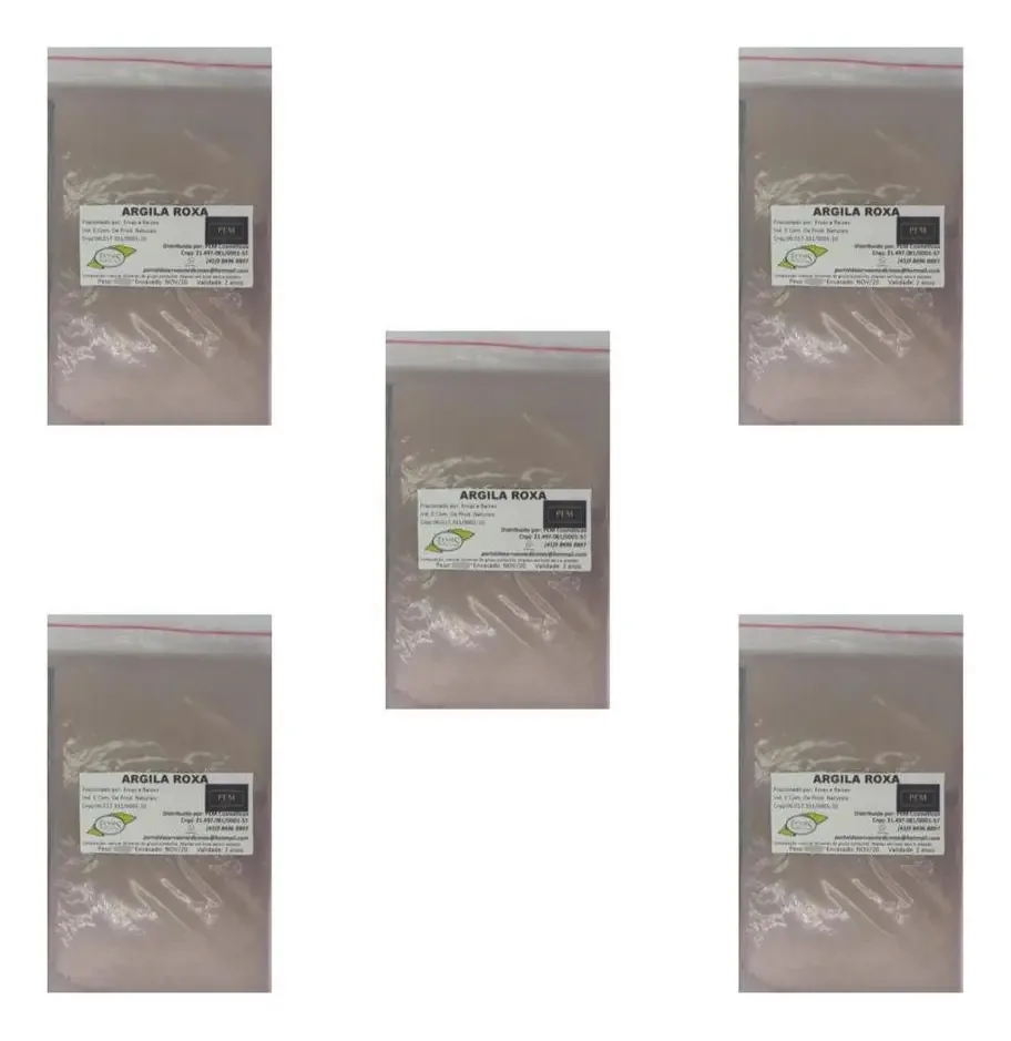 Argila Roxa 5kg Pura Estética Facial E Corporal
