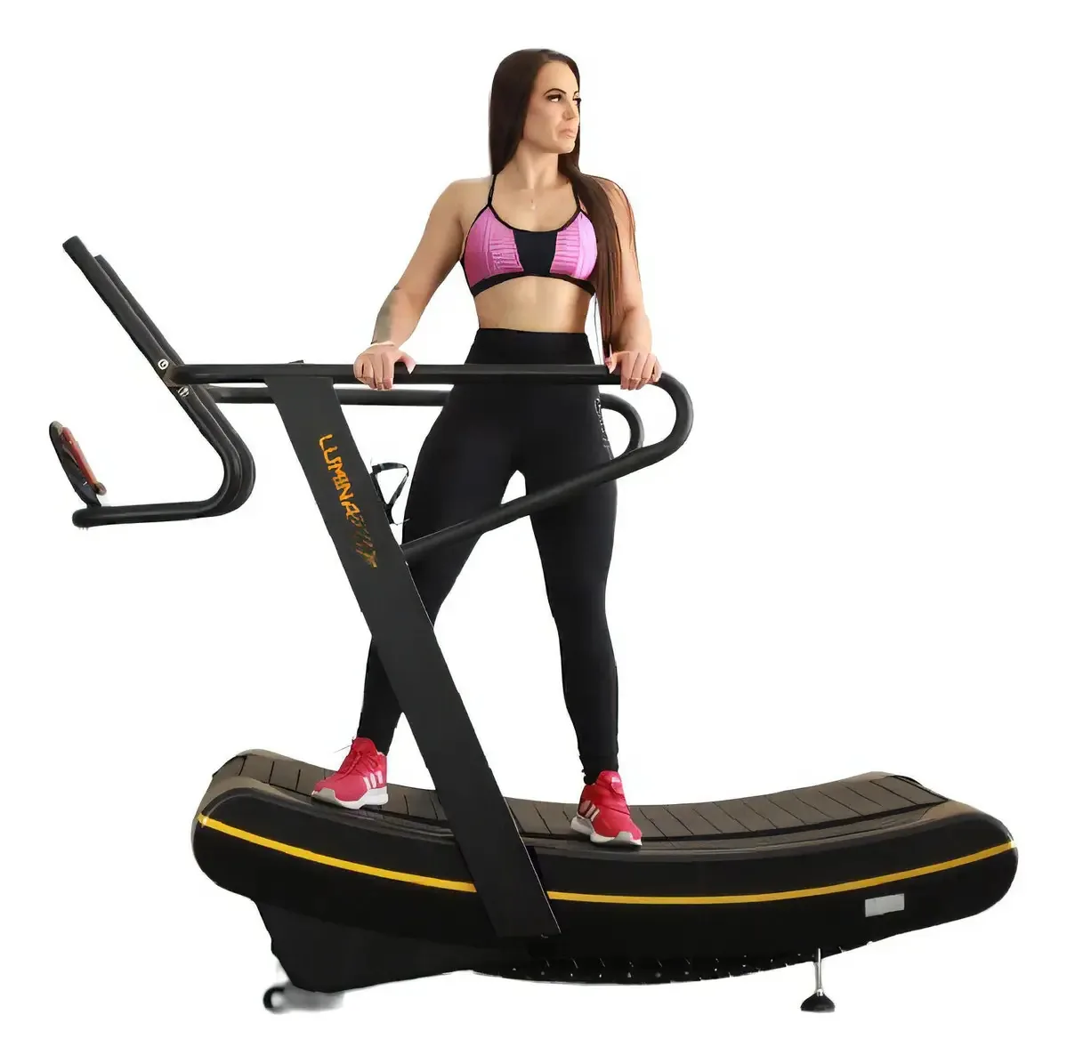 Esteira Mecânica Curva LuminaFit Preto 180kg Profissional