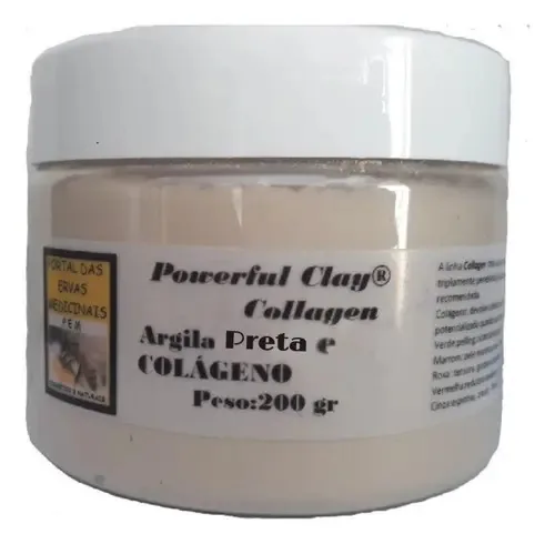 Argila Preta Com Colágeno 200g