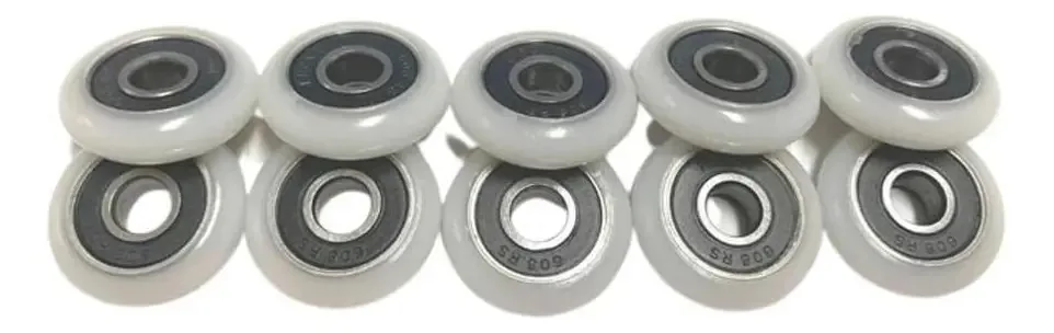 Roldanas Blindadas Enjetadas Nylon Envidraçamento De Sacada