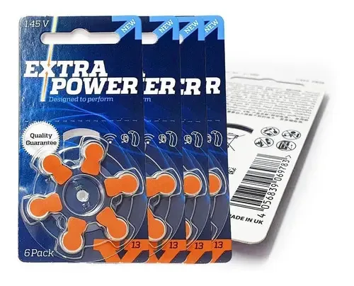 Kit 12 Baterias Pilhas Aparelho Auditivo 13 Extra Power