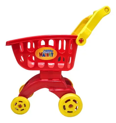 Carrinho de Compras Infantil Braskit Vermelho 2-4 Anos