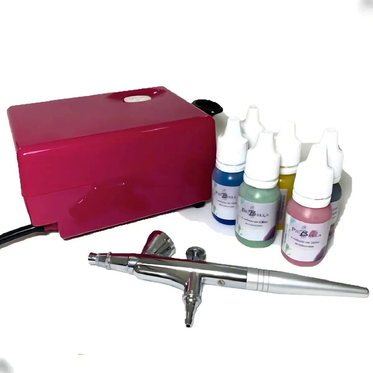 Aerografo + Compressor + Tinta Airbrush Piubella