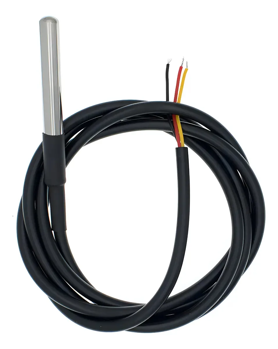 5 X Sensor De Temperatura Ds18b20 A Prova D'água 1 Metro