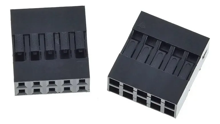 10 X Conectores Dupont Duplo 10 Vias Fêmea