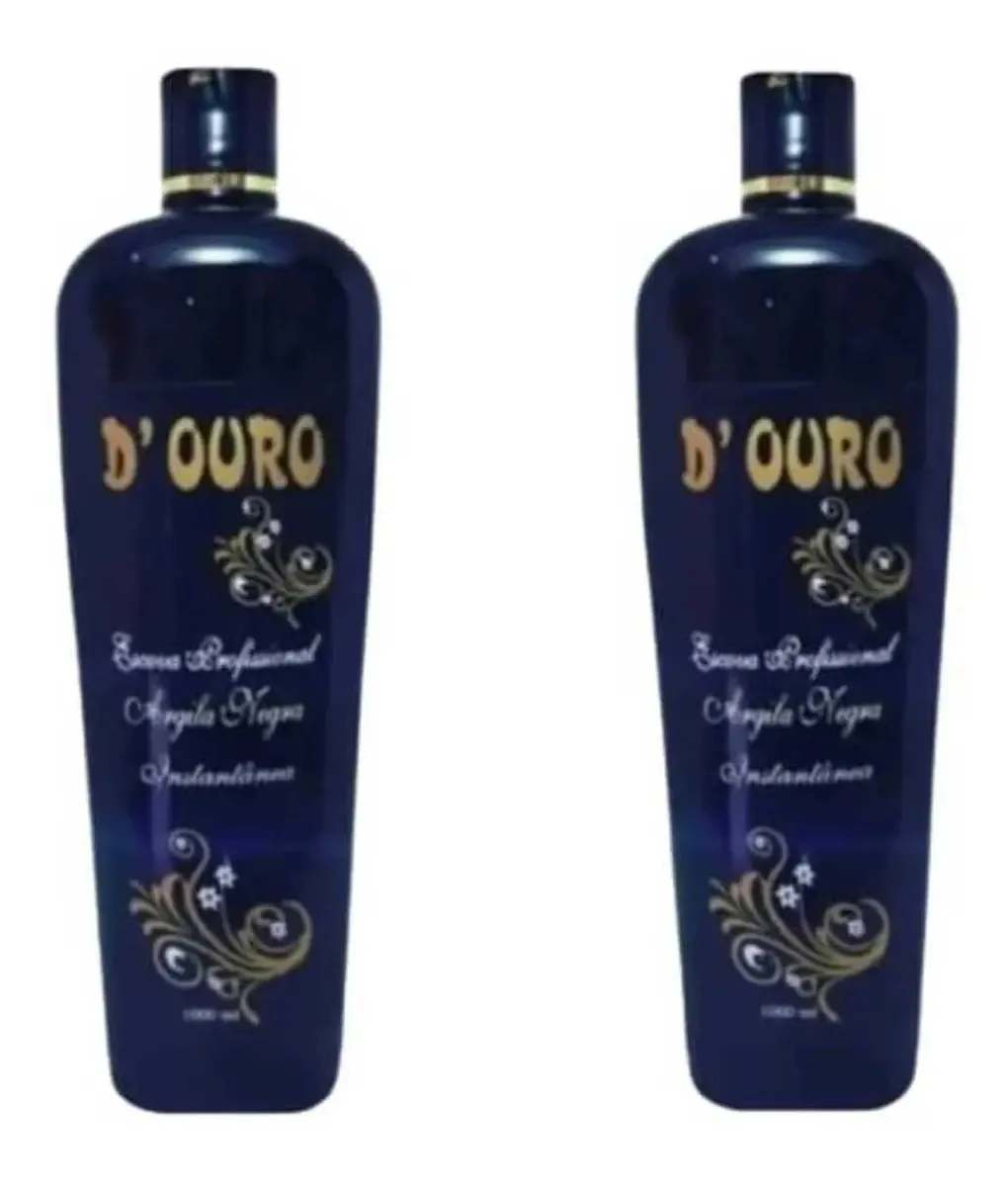 D'ouro Kit Alisamento Progressivo Argila Negra Com 2