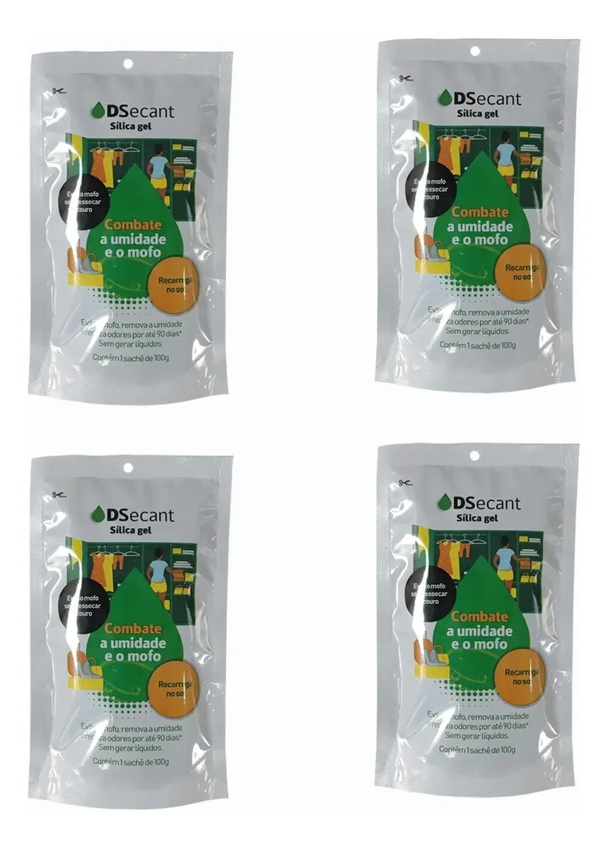 Silica Gel Dessecante 400g Dsecant Controle Umidade Mofo Recarregável
