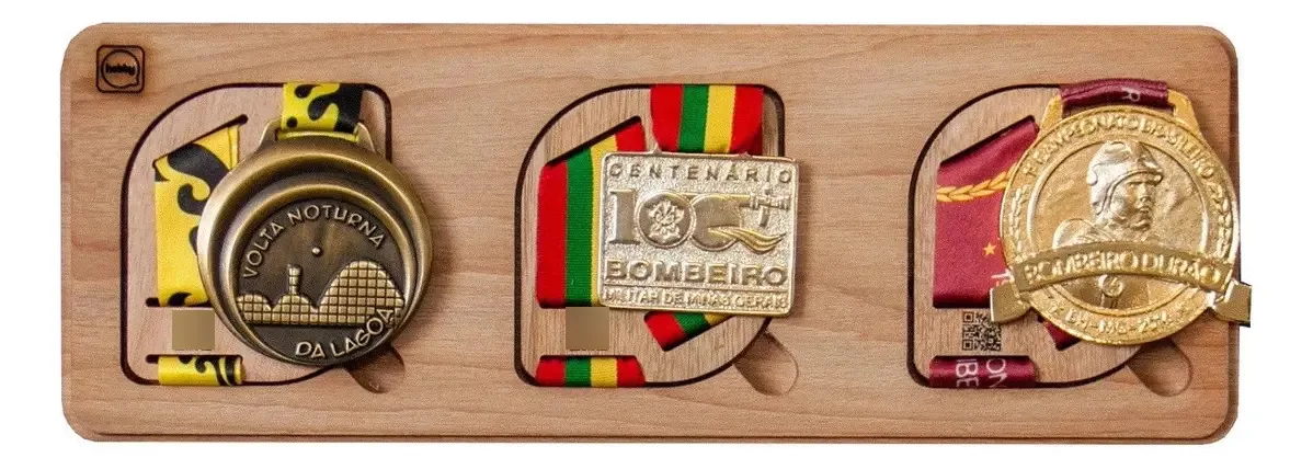 Porta Medalhas Triplo Hobby Medals - Suporte Atletas