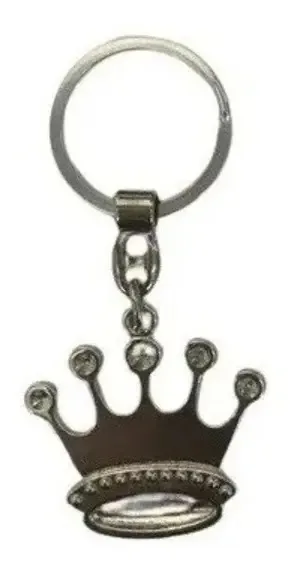 30 Chaveiros Metal Formato Coroa