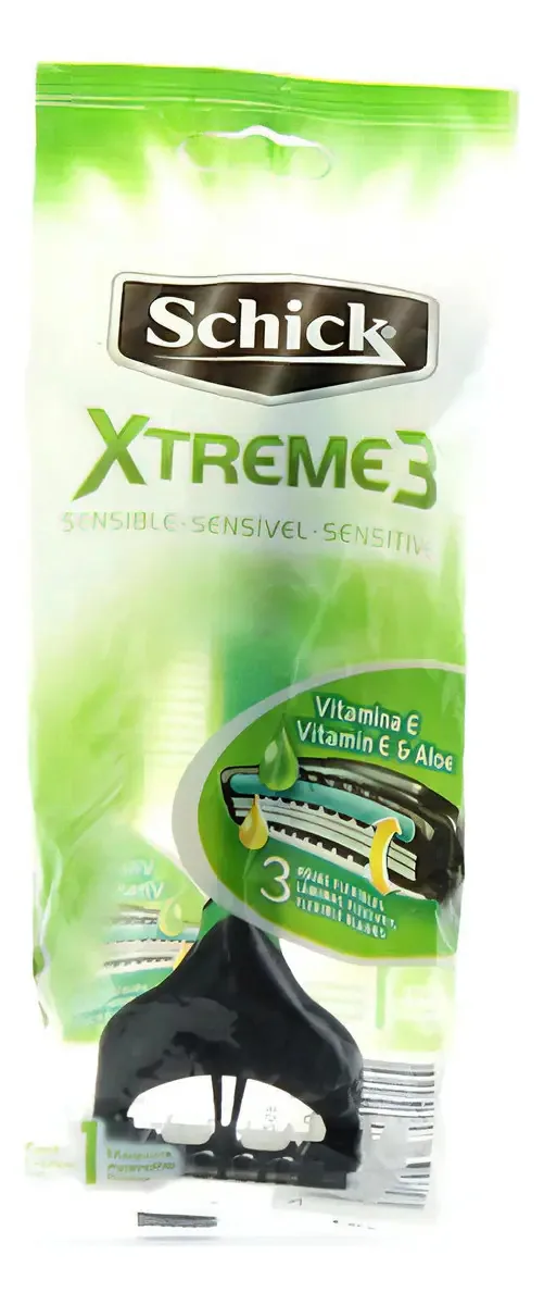 Kit Com 5 Aparelho Barbear Schick Xtreme 3 Pele Sensível