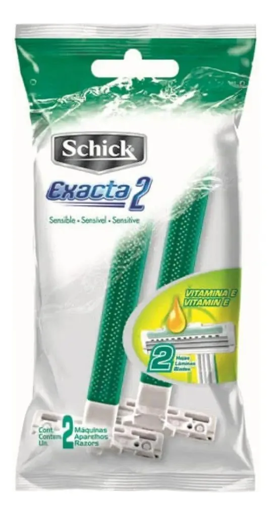 Kit Com 25 Aparelho Barbear Schick Exacta 2 Pele Sensivel