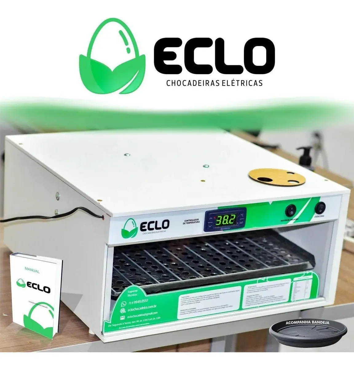 Chocadeira Automática 110 Ovos De Galinha Com Ovoscopio