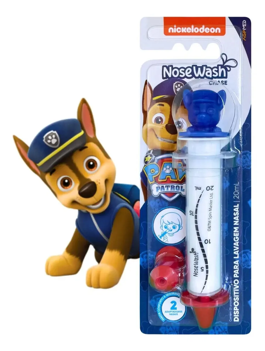 Seringa Para Lavar Nariz Patrulha Canina Desentupir Nariz Cor Azul