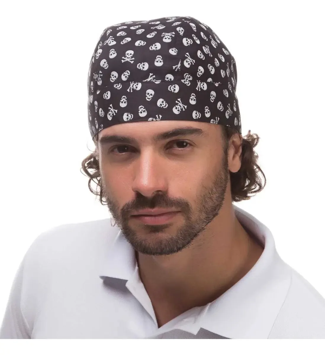 Bandana Caveira Caveirinha Barman Restaurante Cozinha Lenço