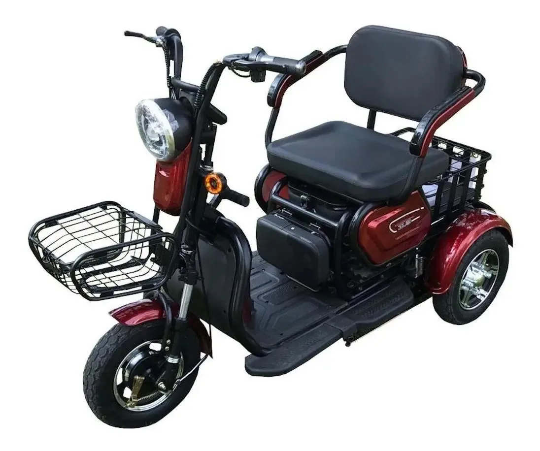Triciclo Elétrico Vermelho 350w Motor Elétrico 20ah Zub