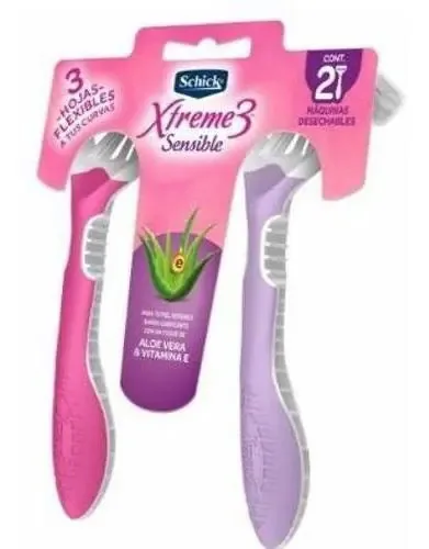 Aparelho Depilatório Feminino Schick Xtreme 3 Kit 3 Cartelas
