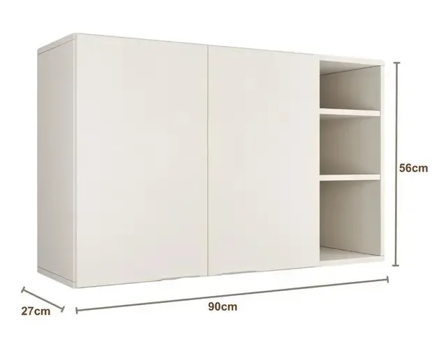 Armário Suspenso Lavanderia Quarto Opera Off White Bege
