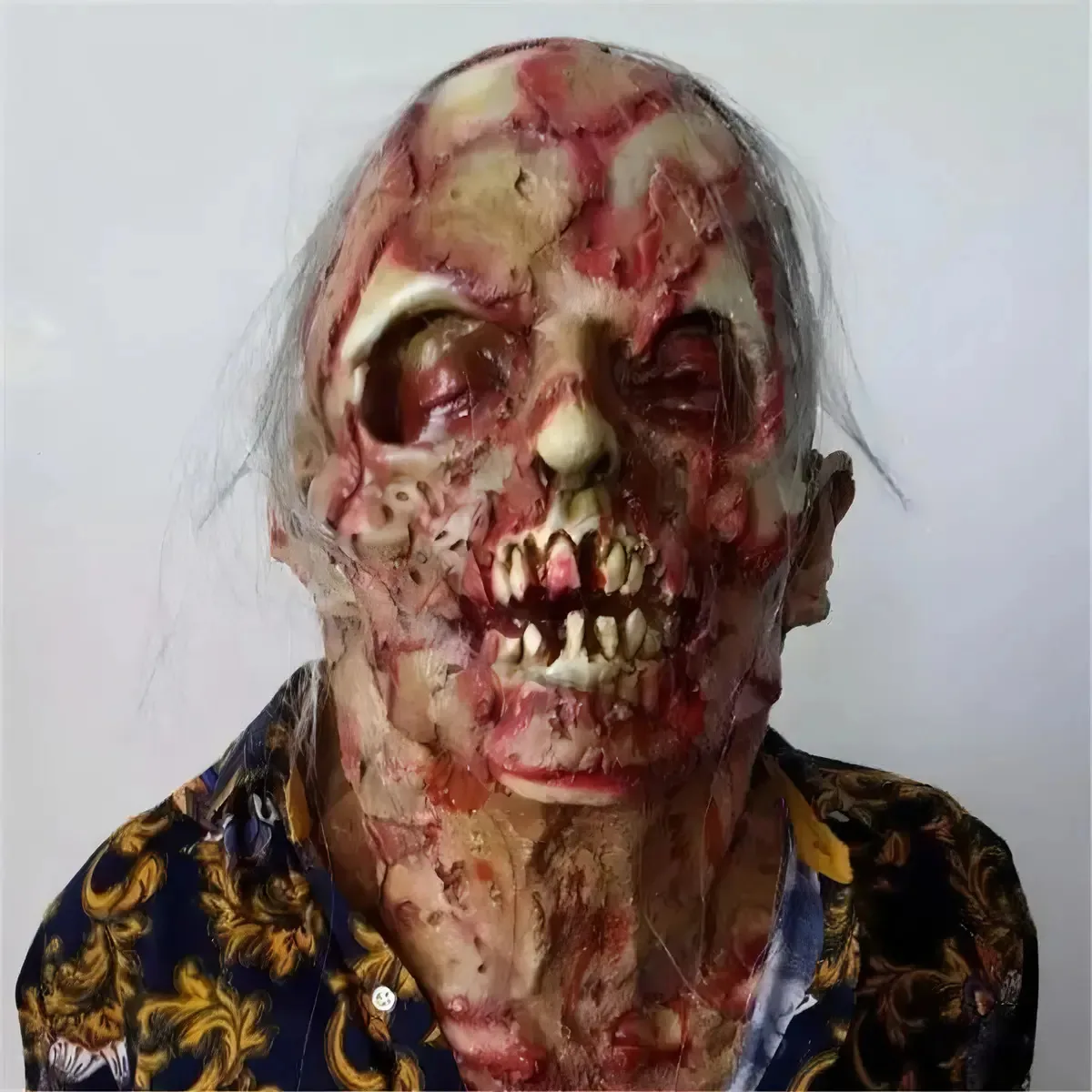 Mascara Cosplay Zumbi The Walking Dead Mostro Festa Fantasia Velho