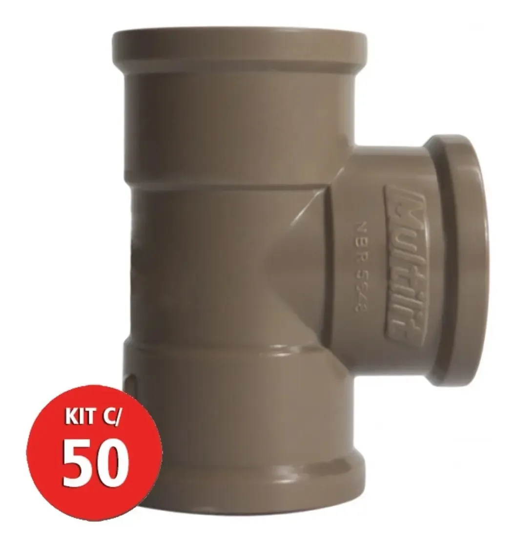 Kit com 50 Tees Soldáveis Multilit de 25mm