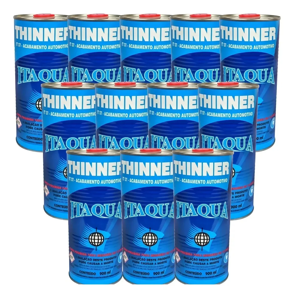 Thinner Multiuso Itaqua 900ml Kit Com 12 Latas Para Diluição E Limpeza