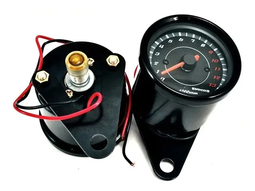Tacometro Conta Giros Moto Universal Led Custom Bobber